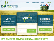 Tablet Screenshot of environmentalvoter.org